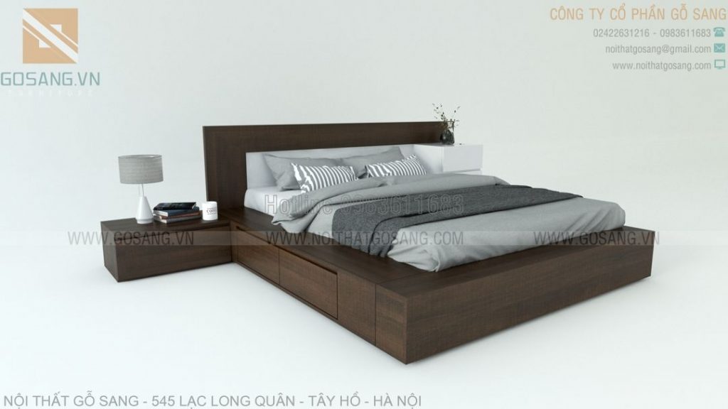 Giường ngủ gỗ công nghiệp MDF