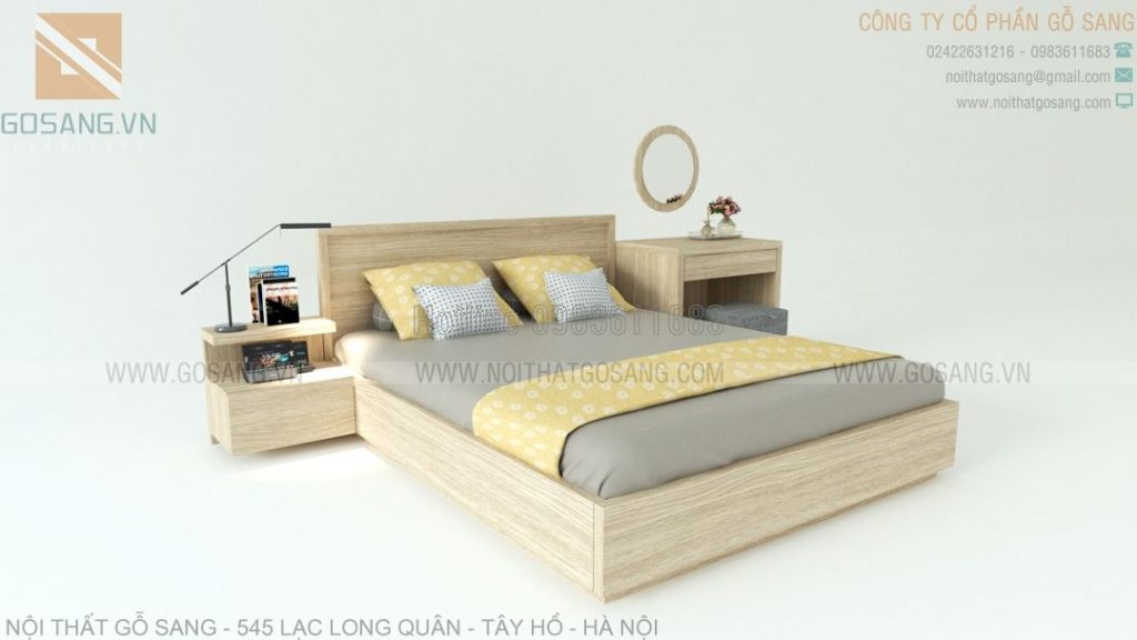 Giường ngủ gỗ công nghiệp MDF
