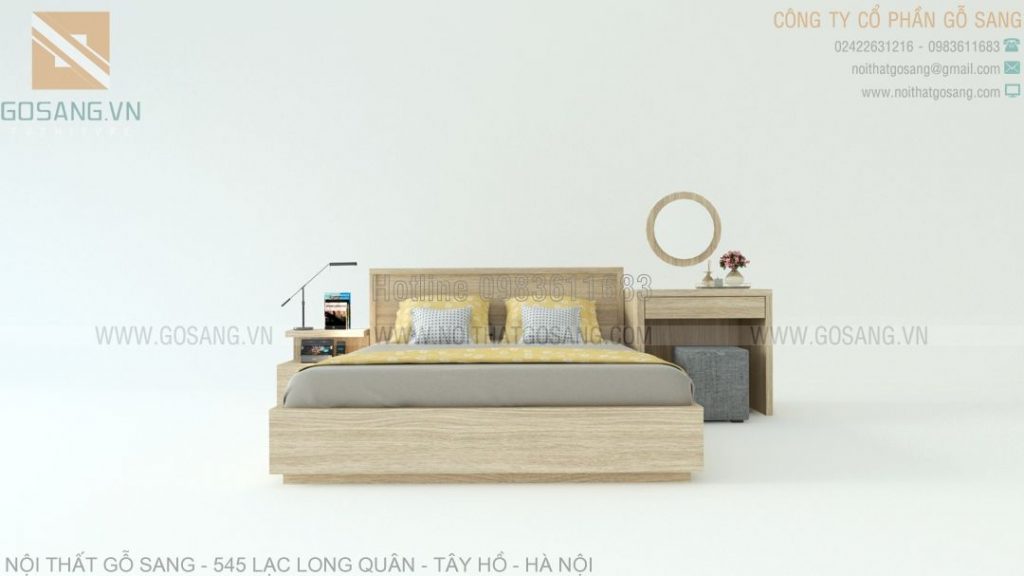 Giường ngủ gỗ công nghiệp MDF