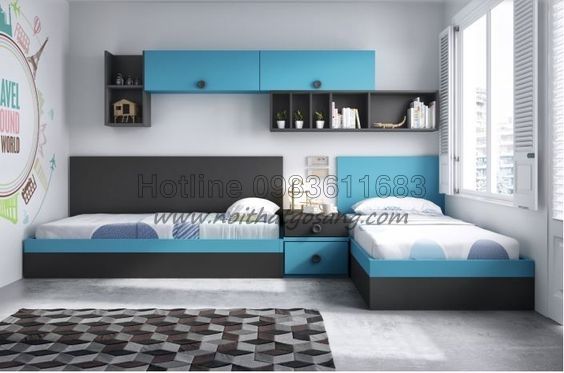 Giường tầng cho trẻ em, giường ngủ trẻ em, giường tầng gỗ tự nhiên. giường gỗ công nghiệp