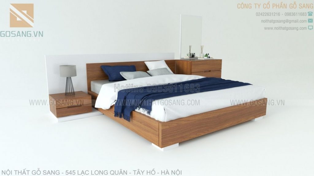 Giường ngủ gỗ công nghiệp MDF