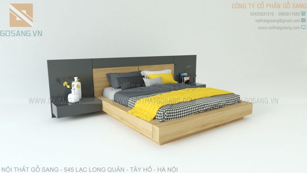 Giường ngủ gỗ công nghiệp MDF