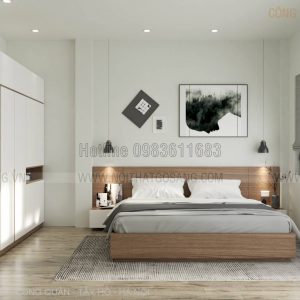 Giường tủ trẻ trung hiện đại