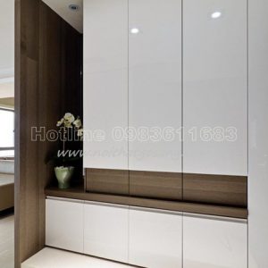 Tủ giầy gỗ công nghiệp, gỗ veneer hiện đại, giá rẻ cạnh tranh